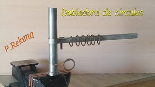 Dobladora de círculos casera,, argollas con varilla de 4mm