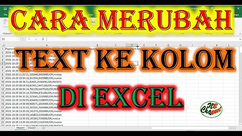 Cara Memisahkan Teks ke Kolom - Cara Merubah 1 Kolom ke Banyak Kolom