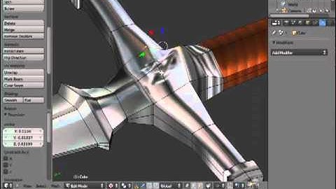 Blender - Modeling a 3d sword timelapse