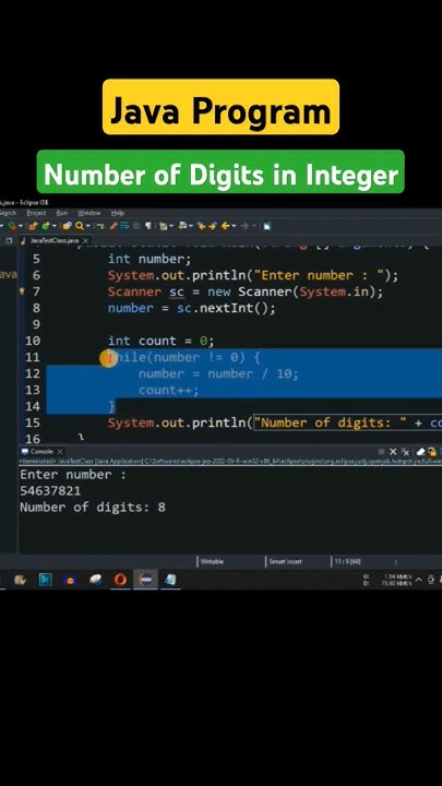 Java Program - Find Number of Digits in Integer - YouTube