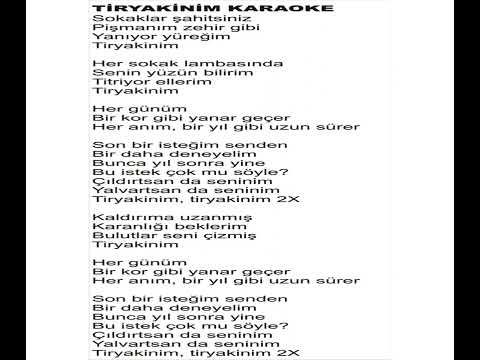Bayhan Tiryakinim Orjinal Karaoke