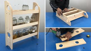 Construye tu propio especiero de madera con medidas precisas | Tutorial paso a paso fácil