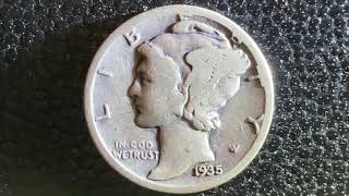1935-S MERCURY DIME: 15,840,000 MINTED AND OTHER FUN FACTS | SAN FRANCISCO MINT | 90% SILVER COIN