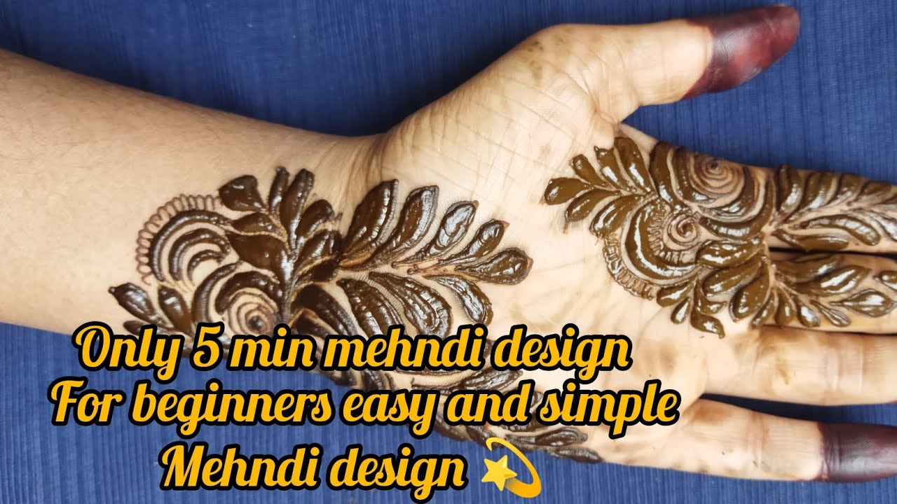 Only 5 min mehndi design| for beginners easy and simple mehndi design|step by step full tutorial