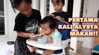 ALYSTA'S FIRST TIME EATING, FED BY THE AIUEO QUINTUPLETS