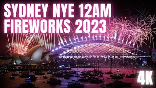 Sydney Australia New Year's Eve Fireworks 2023 | FILMED IN 4K 60 | 12AM FIREWORKS