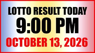 Lotto Result Today 9pm Draw October 13, 2026 PCSO