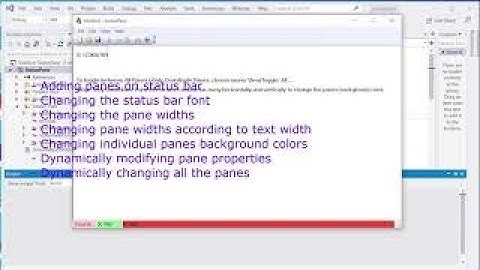 MFC C++ : Status Bar CMFCStatusBar CStatusBar Tutorial Preview code now downloadable for members
