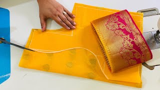Paithani Saree Blouse Design Cutting & stitching Blouse Back Neck Design | Silk Saree Blouse Design screenshot 3