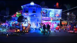 Residents flock to 'Merrytage Court' in Scripps Ranch to see the Christmas decorations