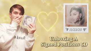 Unboxing A Signed Positions CD from Ariana Grande♡ (Emotional)