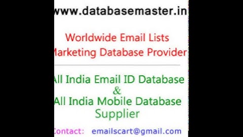 USA Consumer Email Lists | Mailing Lists US | DatabaseMaster
