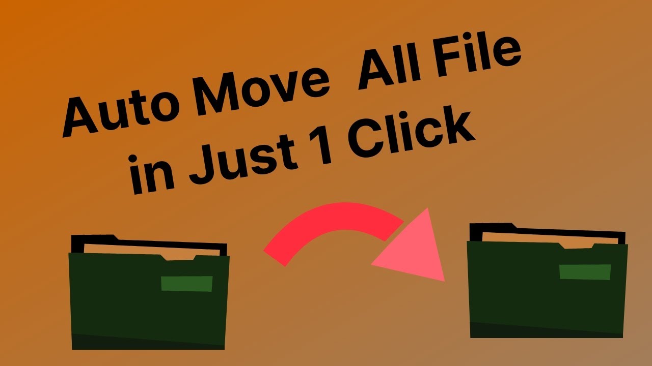 Automatically move files from one Folder to another in window 10 IN ...