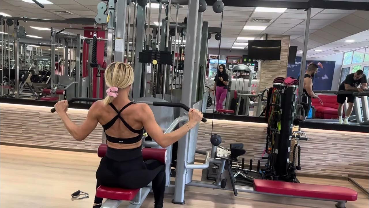 Придърпване на горен скрипец с широк хват пред гърди /вариант 1/ - YouTube