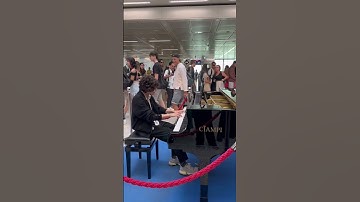 Thumbnail of Playing hit the road jack at the rome airport on piano!