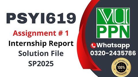 PSYI619 Assignment 1 solution 2025 Internship report Psychology #psyi619 #internship #psychology