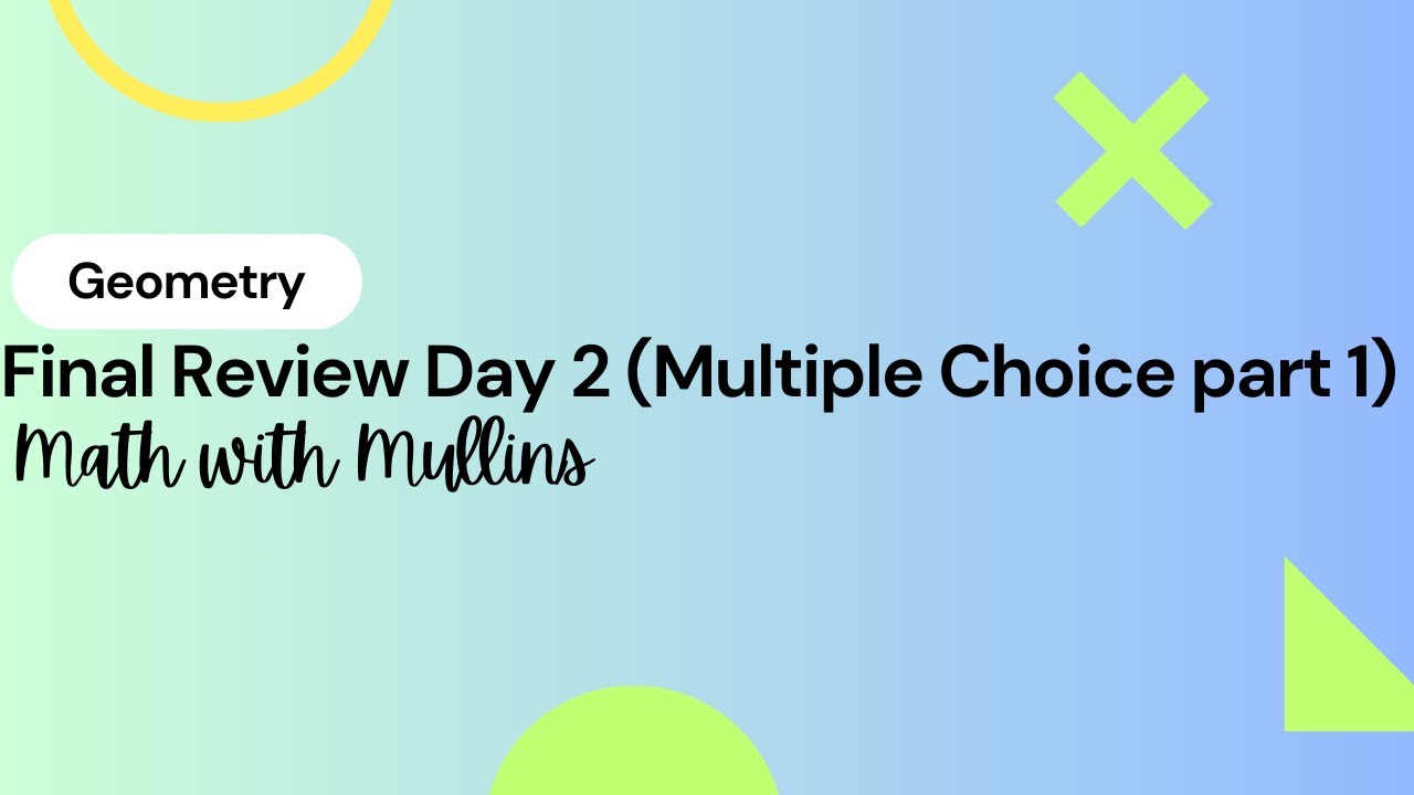 Final Review Day 2 (Multiple Choice part 1) - YouTube