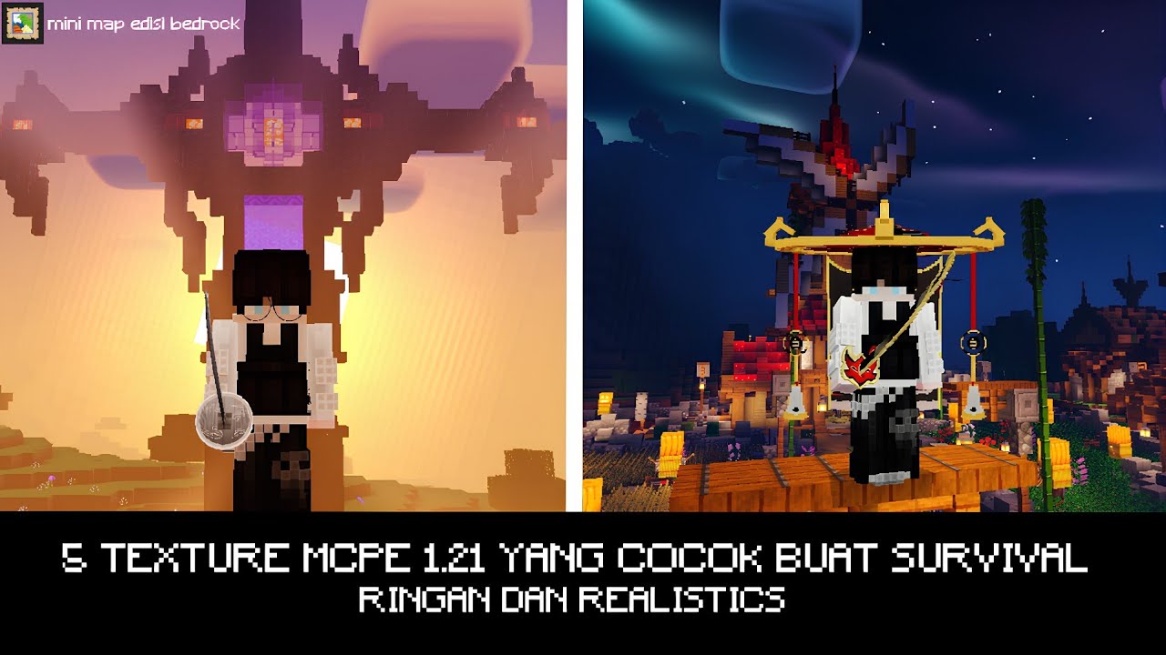 5 Texture Pack & Addon Mcpe 1.21+ Terbaik & Ringan Untuk Survival - YouTube
