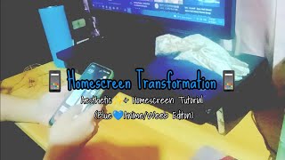 📱Homescreen Transformation📱 ::  Aesthetic✨+ Homescreen Tutorial (Blue💙Anime/Weeb Editon) screenshot 4