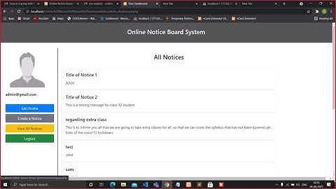 Online Notice Board System(PHP MICROPROJECT) - 18202A0018,18202A0051,18202A0053