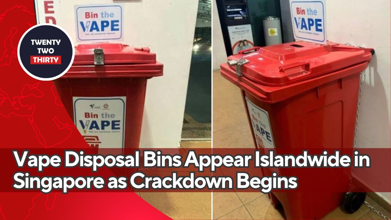 Vape Disposal Bins Appear Islandwide in Singapore as Etomidate Crackdown  Begins - YouTube