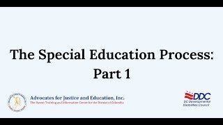 The Special Education Process – Part 1