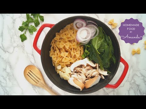 One-Pot Creamy Mushroom & Spinach Pasta Ready in 15 Minutes | Homemade Food by Amanda