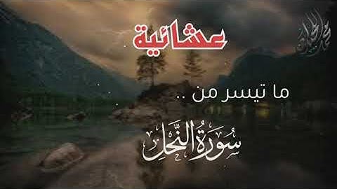 تلاوة مباركة من سورة النحل . للقارئ الشيخ د. محمد اللحيدان.