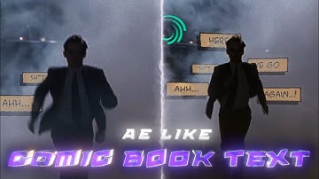 Ae @fictic_editz Like Comic Book Text In Alight Motion (+Preset)