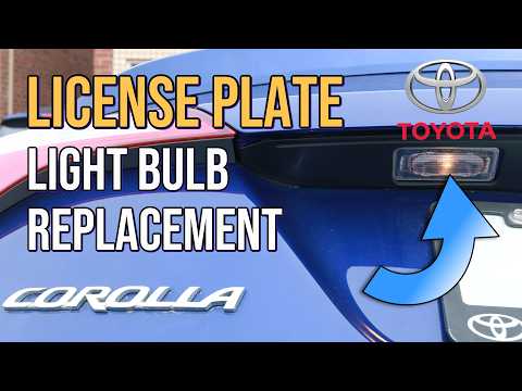 Toyota Corolla License Plate Light Replacement, DIY 2014-2019 Bulb Replacement