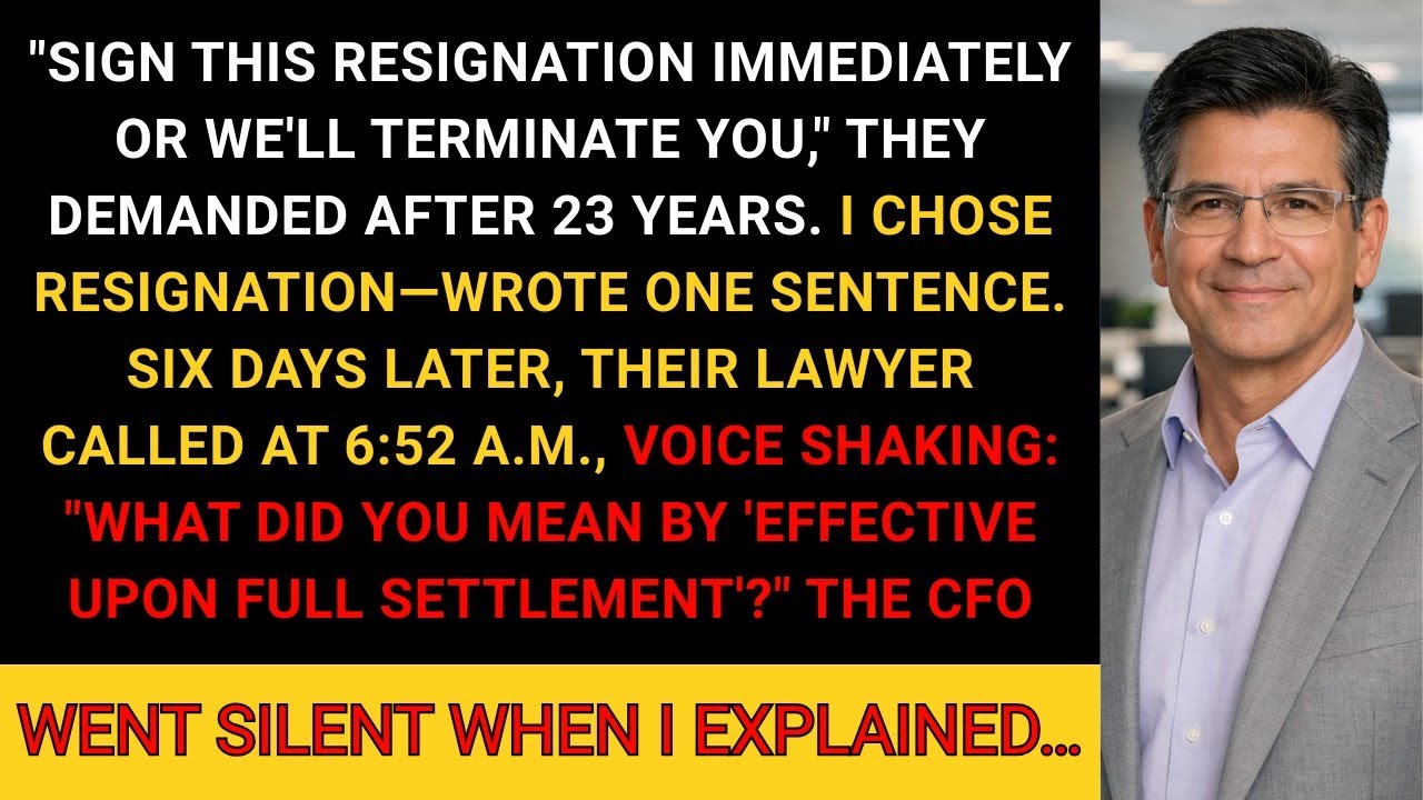 They Forced My Resignation After 23 Years… Big Mistake. Their Lawyer Hasn’t Stopped Calling.