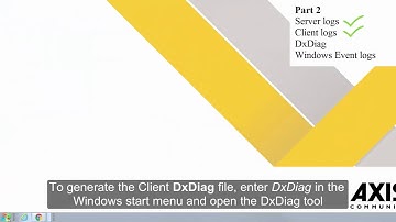 AXIS Camera Station – Generate system report, client and server not connected