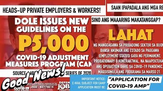 COVID-19 5,000 Pesos Emergency Assistance, Labor & Employment DOLE just issued new guidelines