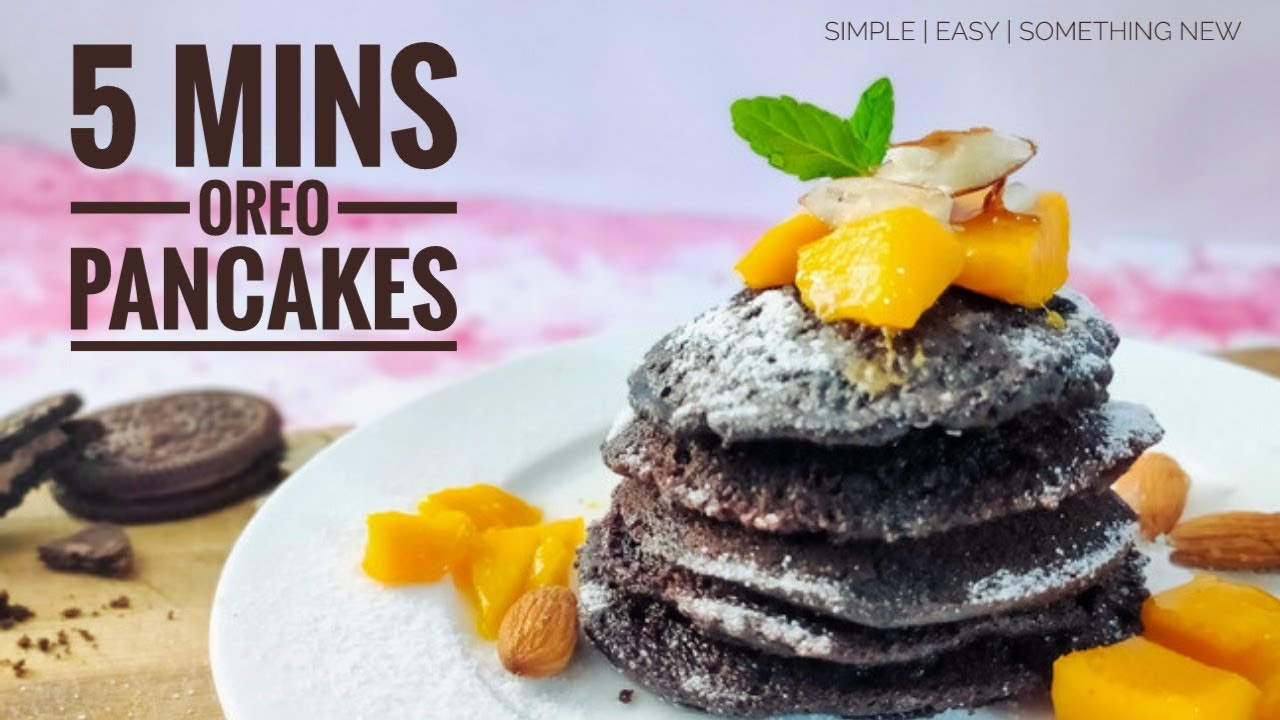 Pancakes Recipe: How to make fluffy eggless Oreo Pancakes (5 mins