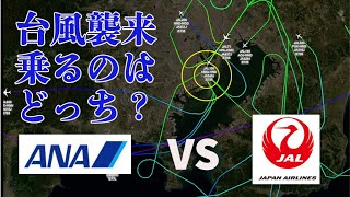 【台風8号襲来】 ANAとJAL 乗るのはどっち？【羽田空港の航跡2022年8月13日】