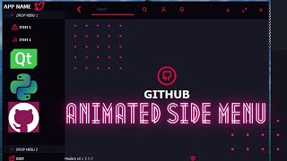 Animated Side Menu | Pyside | PyQt | Moder UI | Interface | Drop Down Menu | Tease screenshot 5