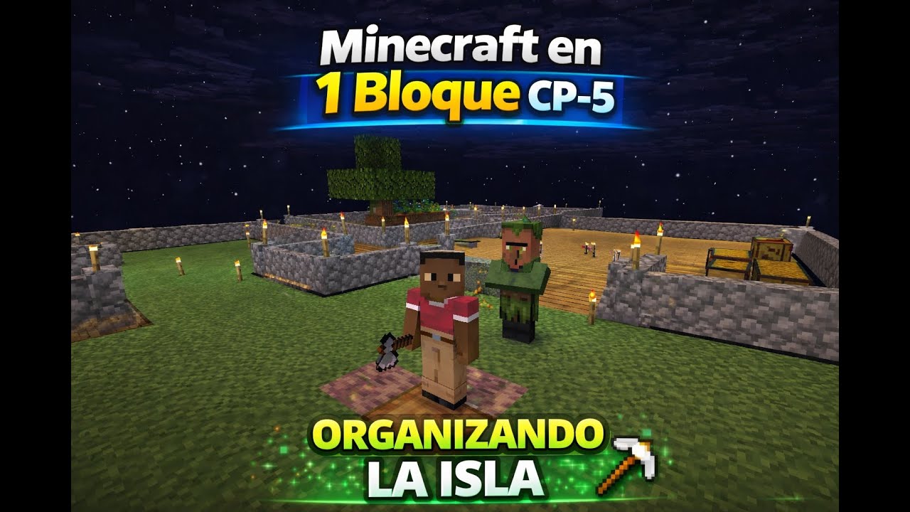 Minecraft en 1 Bloque CP. 5 Organizando la isla ⛏ - YouTube