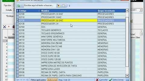 Sistema contable ContaPyme - Ej 1 Operación de planilla de uso y/o consumos