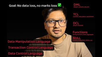 SQL DML, TCL, DCL, Functions & NULL in One Video | Safe SQL for Exams & Interviews