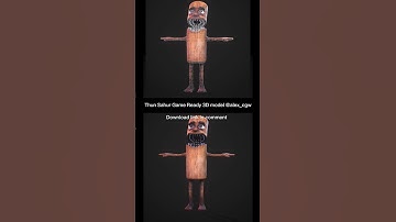 Thun Thun Sahur Game ready 3D model Free. #gamedev #3dmodeling #blender #lowpoly #thunthunsahur #3d
