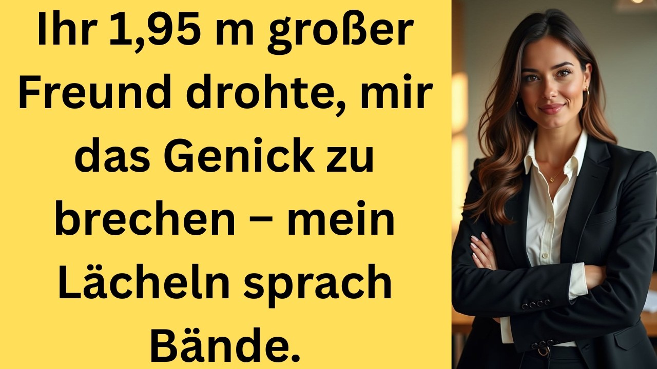 Als ihr 1,96 m großer Freund mich bedrohte – mein Lächeln sagte mehr als Worte