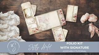 Softly Held Folio Tutorial Vintage Junk Journal Flip Flop Folio Kit