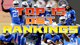 Top 15 DST Rankings  | Best & Worst Schedules  |  2023 Fantasy Football