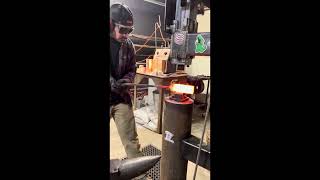 Short video of working a Damascus billet.