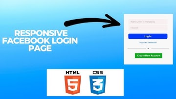 Create a Responsive Facebook Login Page Using HTML & CSS | No JavaScript ✅