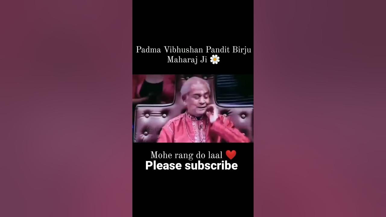 pt Birju maharaj dance on Mohe rang do lal (dance plus 3)