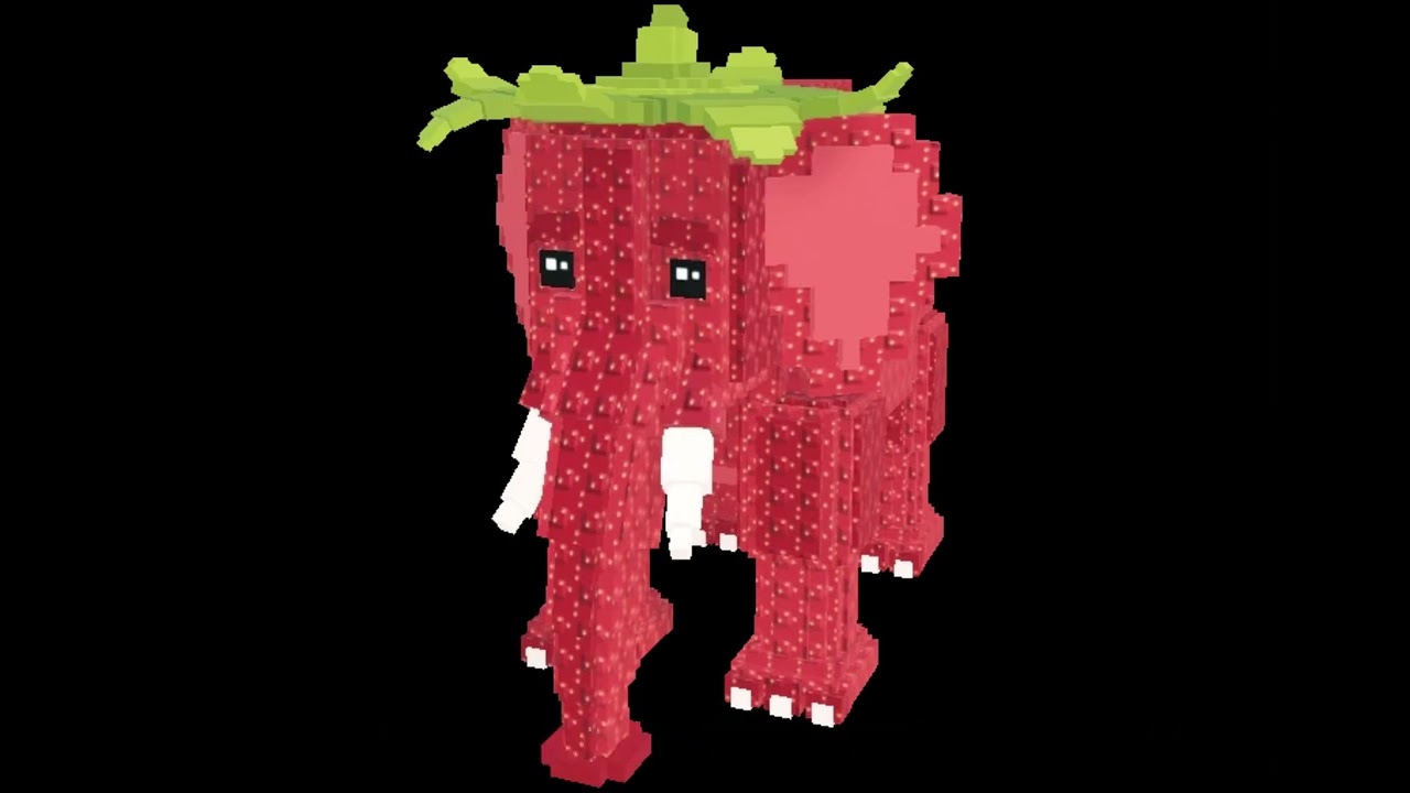 Drawing strawberry elephant from steal a brainrot
