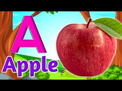 Phonics Song with TWO Words - A For Apple - ABC Alphabet Songs with Sounds for Children