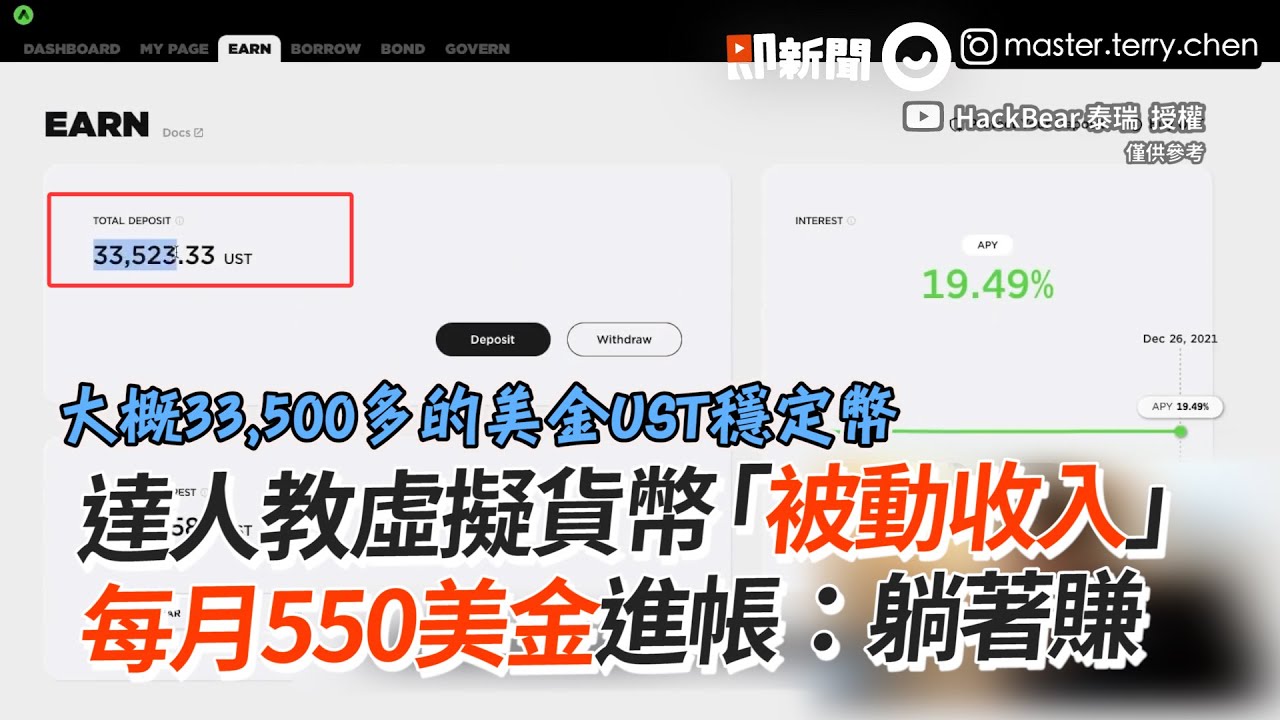 躺著賺！達人教虛擬貨幣 每月進帳550美金｜理財｜被動收入｜投資
