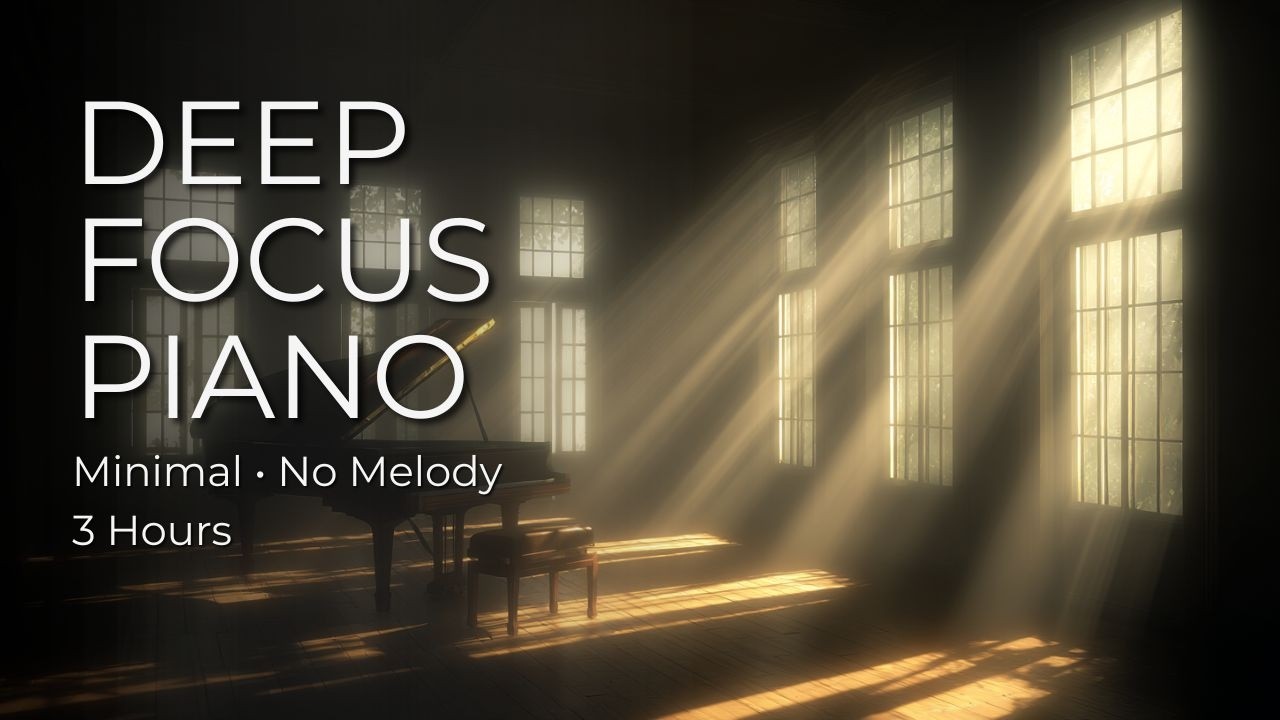 Extreme Slow Piano – Deep Focus, No Melody (3 Hours)